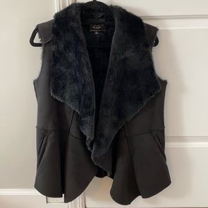 Lucky Brand Black Fur Vest